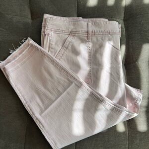 Women's Light Pink Cropped Jeans